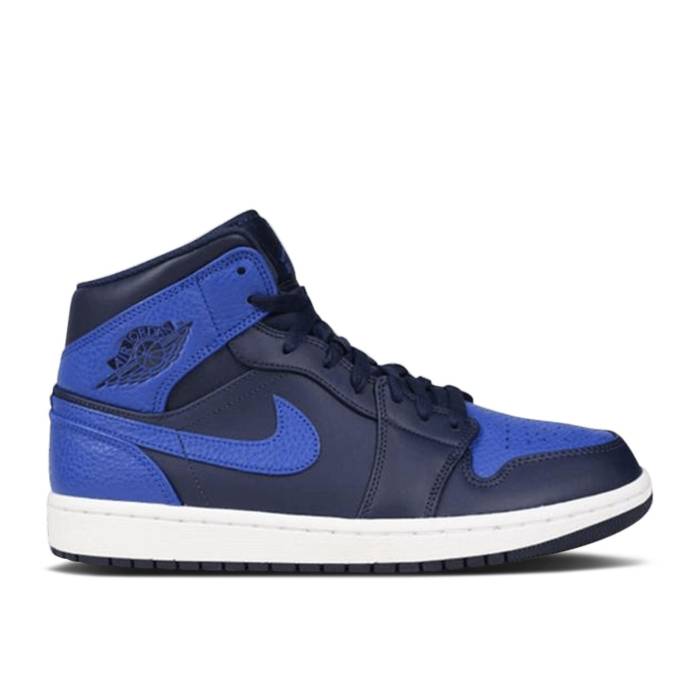 ナイキ エアジョーダン Air Jordan 【 Jordan 1 Retro Mid Gs 'Obsidian Royal' Youth Obsidian/Game Royal 】 レトロ ミッド ジュニア キッズ Game ゲーム|スニケス