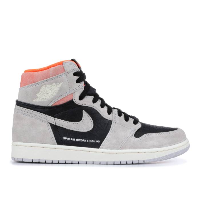 ナイキ エアジョーダン Air Jordan 【 Jordan 1 Retro High Og \u0027Neutral Grey\u0027 Men Neutral Grey/Hyper Crimson-White-Black 】 レトロ 御機嫌 メンズ 薄墨色 薄墨色