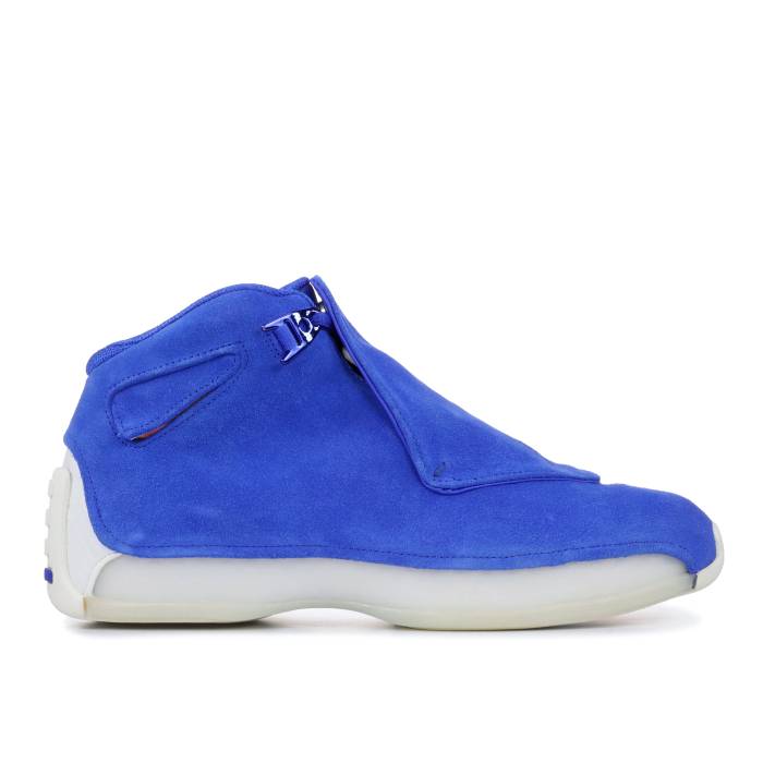 ナイキ エアジョーダン Air Jordan 【 Jordan 18 Retro \u0027Blue Suede\u0027 Men Racer Blue/Racer Blue/Sail 】 レトロ メンズ 青み 青色