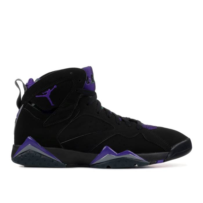 ナイキ エアジョーダン Air Jordan 【 Jordan 7 Retro \u0027Ray Allen\u0027 Pe Men Black/Fierce Purple-Dark Grey Steel 】 レトロ メンズ 黒いこと 黒いこと 薄墨色 薄墨色 Steel スチール写真