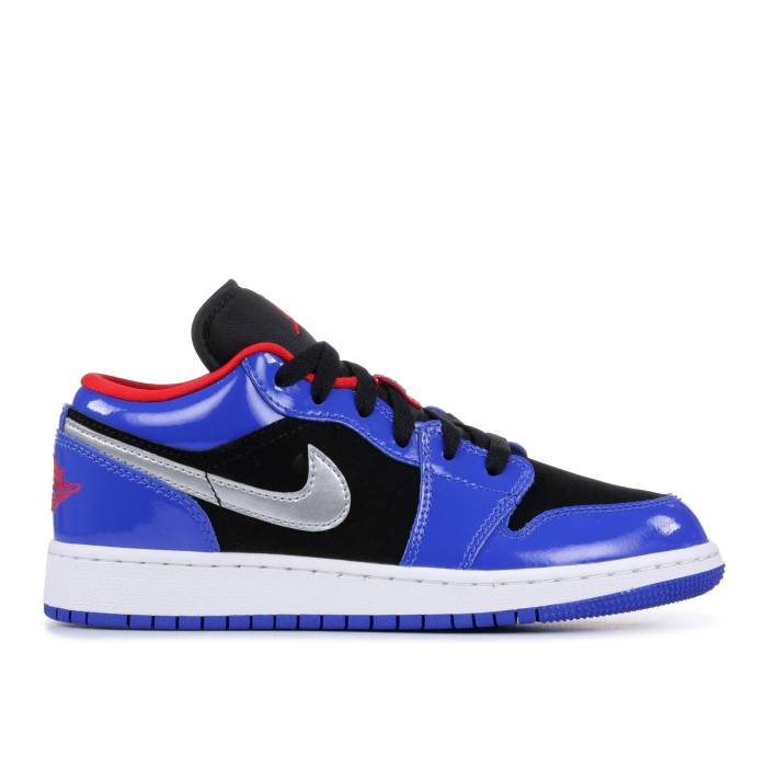 ナイキ エアジョーダン Air Jordan 【 Jordan 1 Retro Low 'Top 3' Youth Hyper Royal/Metallic Silver 】 レトロ ジュニア キッズ Silver 銀色・シルバー|スニケス