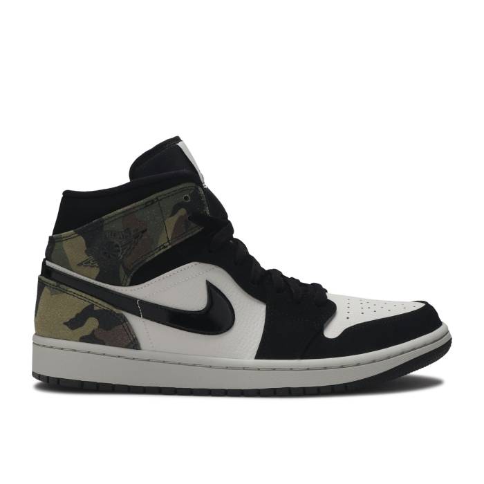 ナイキ エアジョーダン Air Jordan 【 Jordan 1 Mid \u0027Camo\u0027 Men Light Bone/Black 】 ミッド メンズ 黒いこと 黒いこと