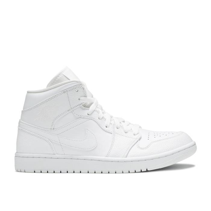 ナイキ エアジョーダン Air Jordan 【 Jordan 1 Mid \u0027Triple White\u0027 2020 Men White/White/White 】 ミッド メンズ 白いこと 白いこと