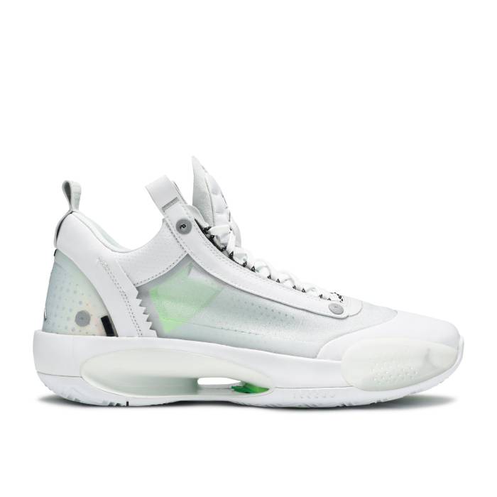 ナイキ エアジョーダン Air Jordan 【 Jordan 34 Low Pf \u0027Pure Money\u0027 Men White/Pure Platinum/Electric Green/Metallic Silver 】 メンズ 白いこと 白いこと 純然たる Platinum プラチナム green 緑・緑であること Silver しろがね色・シルバ