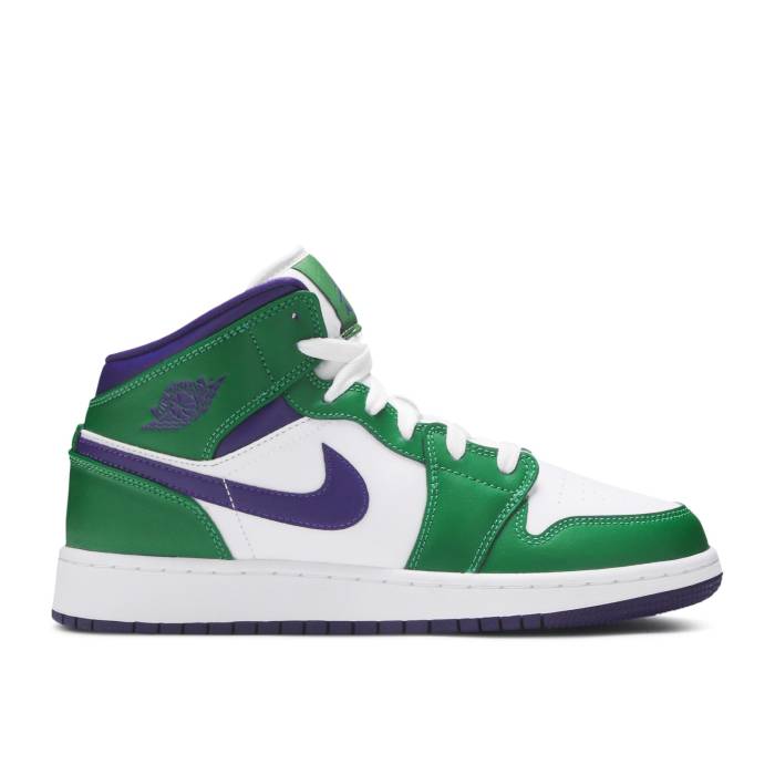 ナイキ エアジョーダン Air Jordan 【 Jordan 1 Mid Gs Hulk Youth Aloe Verde/Court Purple/White 】 ミッド ジュニア キッズ コート Purple 紫・パープル 白色 ホワイト