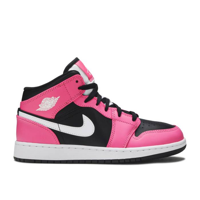 ナイキ　エアジョーダン Air Jordan 【 Jordan 1 Mid Gs 'Pinksicle' Youth Black/White/Pinksicle 】 ミッド ジュニア キッズ 黒色 ブラック 白色 ホワイト｜スニケス