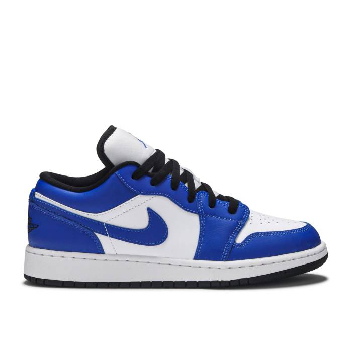 ナイキ エアジョーダン Air Jordan 【 Jordan 1 Low ガウス \u0027Game Royal\u0027 Youth White/Game Royal/Black 】 御坊っちゃん キッズ 白いこと 白いこと Game 競り合い 黒いこと 黒いこと