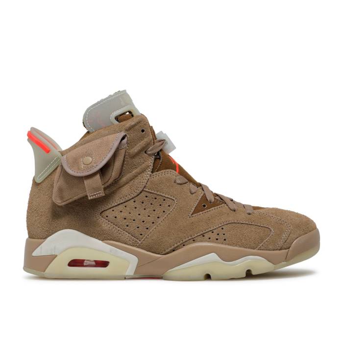 ナイキ エアジョーダン Air Jordan 【 Travis Scott X Jordan 6 Retro \u0027British Khaki\u0027 Men British Khaki/Sail/Bright Crimson 】 レトロ メンズ カーキ クリムゾン メンズ靴-靴-スニーカー