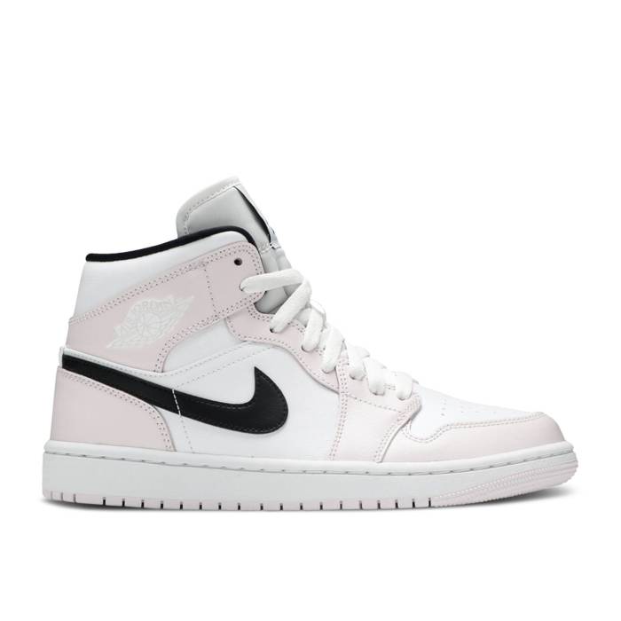 ナイキ エアジョーダン Air Jordan 【 Wmns Jordan 1 Mid \u0027Barely Rose\u0027 Women Barely Rose/White/Black 】 ミッド レディース Rose サクラ色 白いこと 白いこと 黒いこと 黒いこと