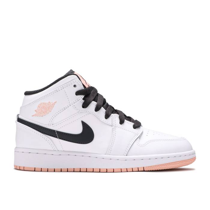 ナイキ エアジョーダン Air Jordan 【 Jordan 1 Mid Gs 'White Arctic Orange' Youth White/Anthracite/Arctic Orange 】 ミッド ジュニア キッズ 白色 ホワイト orange 橙・オレンジ|スニケス