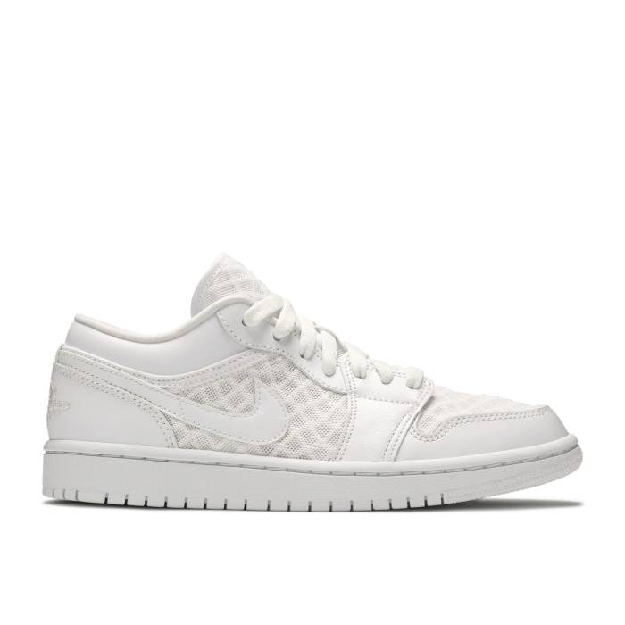 ナイキ エアジョーダン Air Jordan 【 Wmns Jordan 1 Low Breathe \u0027Triple White\u0027 Women White/White/White 】 レディース 白いこと 白いこと