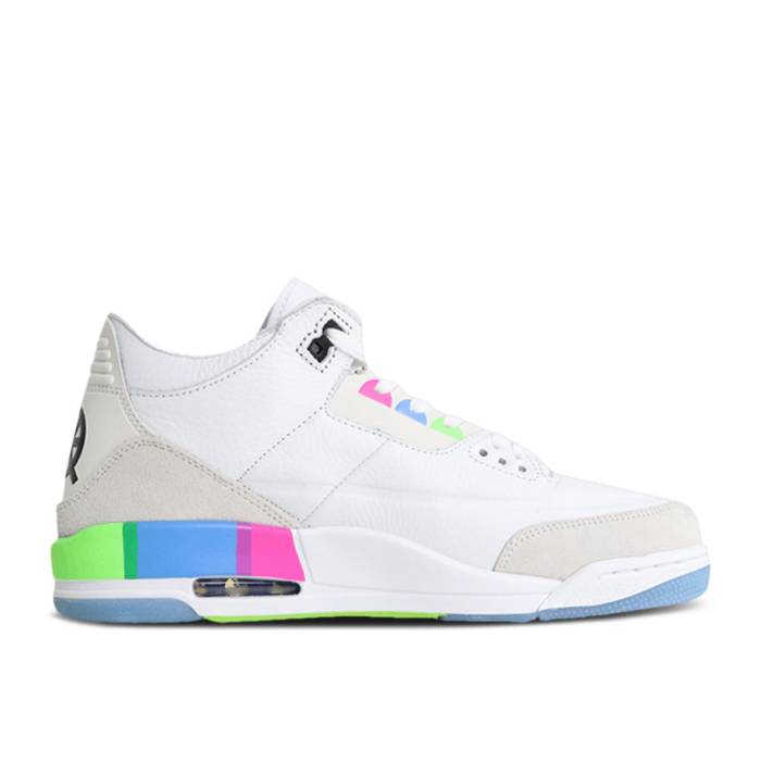 ナイキ　エアジョーダン Air Jordan 【 Jordan 3 Retro 'Quai 54' Men White/Electric Green/Infrared 23/Black/Pink Blast 】 レトロ メンズ 白色 ホワイト green 緑・グリーン 黒色 ブラック pink ピンク ブラスト｜スニケス