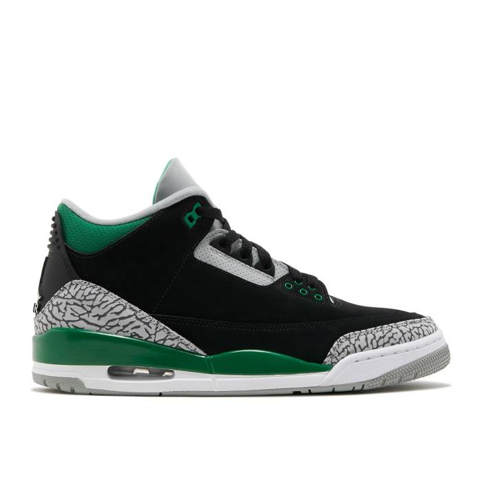 ナイキ エアジョーダン Air Jordan 【 Jordan 3 Retro \u0027Pine Green\u0027 Men Black/Pine Green/Cement Grey/White 】 レトロ メンズ 黒いこと 黒いこと green 緑・緑であること 薄墨色・シメント 薄墨色 薄墨色 白いこと 白いこと