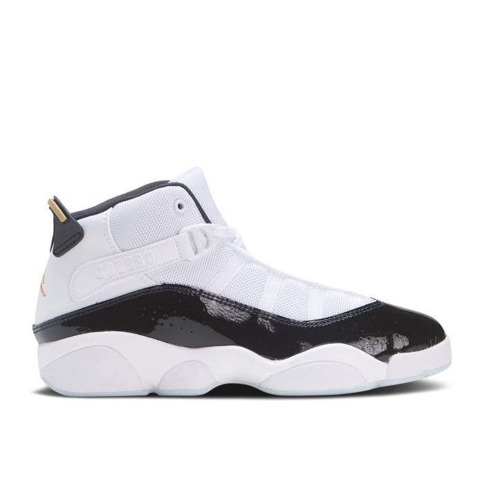 ナイキ エアジョーダン Air Jordan 【 Jordan 6 Rings Ps \u0027Defining Moments\u0027 Youth White/Black/Ice/Metallic Gold 】 輪っか 御坊っちゃん キッズ 白いこと 白いこと 黒いこと 黒いこと ゴールド