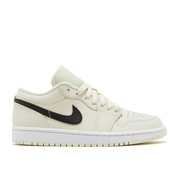 ナイキ エアジョーダン Air Jordan 【 Wmns Jordan 1 Low \u0027Coconut Milk\u0027 Women Coconut Milk/Black/White 】 レディース 黒いこと 黒いこと 白いこと 白いこと スニーカー-靴