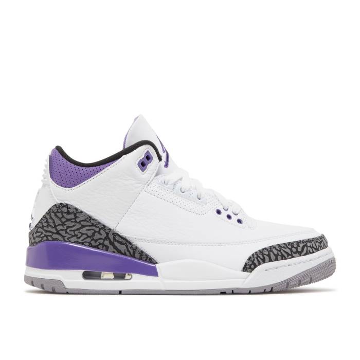 ナイキ エアジョーダン Air Jordan 【 Jordan 3 Retro \u0027Dark Iris\u0027 Men White/Black/Dark Iris/Cement Grey 】 レトロ メンズ 白いこと 白いこと 黒いこと 黒いこと 薄墨色・シメント 薄墨色 薄墨色