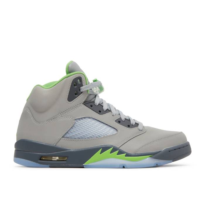 ナイキ エアジョーダン Air Jordan 【 Jordan 5 Retro \u0027Green Bean\u0027 2022 Men Silver/Green Bean/Flint Grey 】 レトロ メンズ Silver しろがね色・しろがね色 green 緑・緑であること 薄墨色 薄墨色