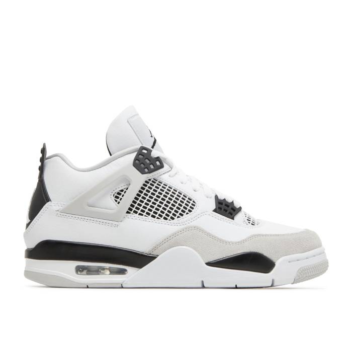 ナイキ エアジョーダン Air Jordan 【 Jordan 4 Retro Military Black Men White/Black/Neutral Grey 】 レトロ メンズ 白色 ホワイト 黒色 ブラック 灰色 グレー
