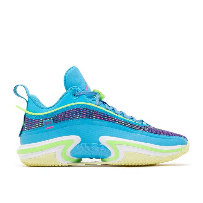 ナイキ エアジョーダン Air Jordan 【 Luka Doncic X Jordan 36 Low Pf \u0027Laser Blue\u0027 Men Laser Blue/Electro Purple/Pink Prime/Electric Green 】 メンズ Laser レーザ 青味 青み Purple 紫・パープル pink サクラ色 green 緑・グ