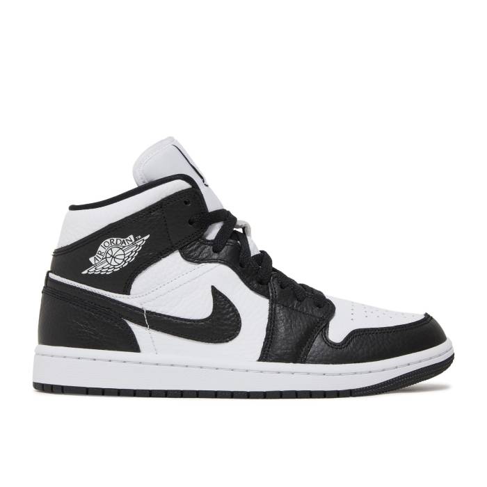 ナイキ エアジョーダン Air Jordan 【 Wmns Jordan 1 Mid Se \u0027Homage\u0027 Women White/Black/White 】 ミッド レディース 白いこと 白いこと 黒いこと 黒いこと レディース靴-スニーカー