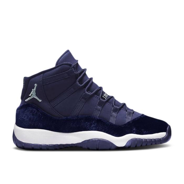 ナイキ エアジョーダン Air Jordan 【 Jordan 11 Retro Ps \u0027Midnight Navy Velvet\u0027 Youth Midnight Navy/Metallic Silver/White 】 レトロ 紺色 米国海軍 御坊っちゃん キッズ 紺色 米国海軍 Silver しろがね色・しろがね色 白いこと ホワイ キッズファッション-靴