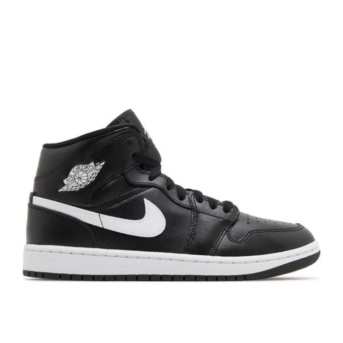 ナイキ エアジョーダン Air Jordan 【 Wmns Jordan 1 Mid \u0027Black White\u0027 Women Black/White/Black 】 ミッド レディース 黒いこと 黒いこと 白いこと 白いこと