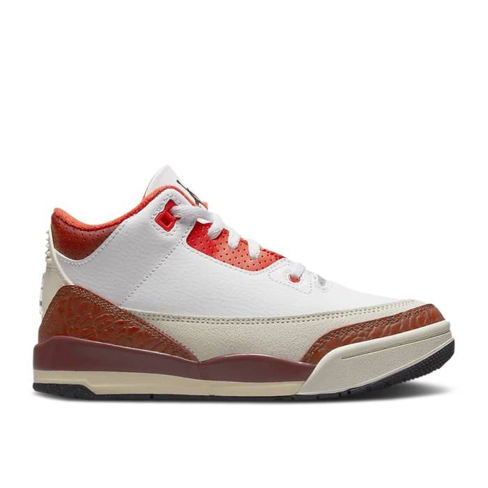ナイキ エアジョーダン Air Jordan 【 Jordan 3 Retro Ps Mars Stone Youth White/Black/Mars Stone/Team Orange 】 レトロ ジュニア キッズ 白色 ホワイト 黒色 ブラック Team チーム orange 橙・オレンジ
