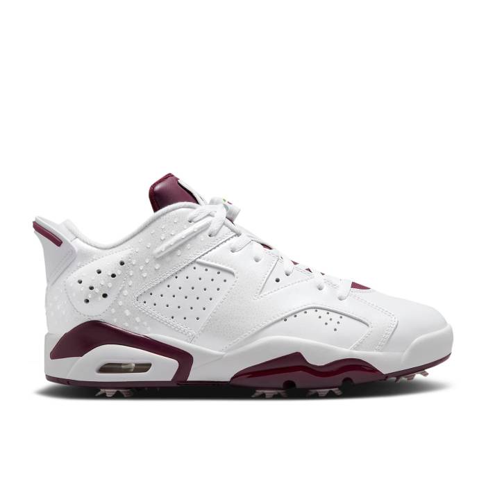 ナイキ　エアジョーダン Air Jordan 【 Jordan 6 Retro Low Golf Nrg 'Bordeaux' Men White/Bordeaux/White 】 レトロ golf ゴルフ メンズ 白色 ホワイト