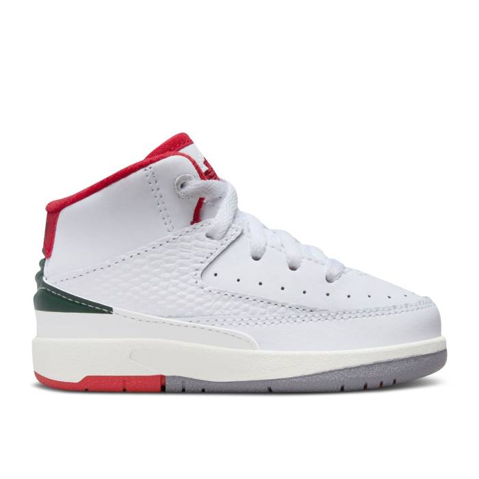 ナイキ エアジョーダン Air Jordan 【 Jordan 2 Retro Td \u0027Origins\u0027 Infant White/Fire Red/Fir/Sail/Cement Grey 】 レトロ もの言う花 白いこと 白いこと 火の手 Red 赤・赤いこと 薄墨色・シメント 薄墨色 薄墨色