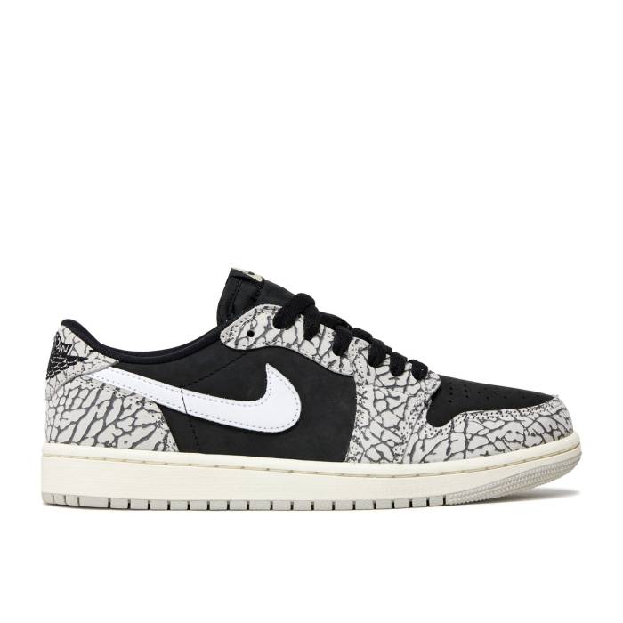 ナイキ エアジョーダン Air Jordan 【 Wmns Jordan 1 Retro Low Og \u0027Black Cement\u0027 Women Black/Muslin/Tech Grey/White/Sail 】 レトロ レディース 黒いこと 黒いこと テック 薄墨色 薄墨色 白いこと 白いこと