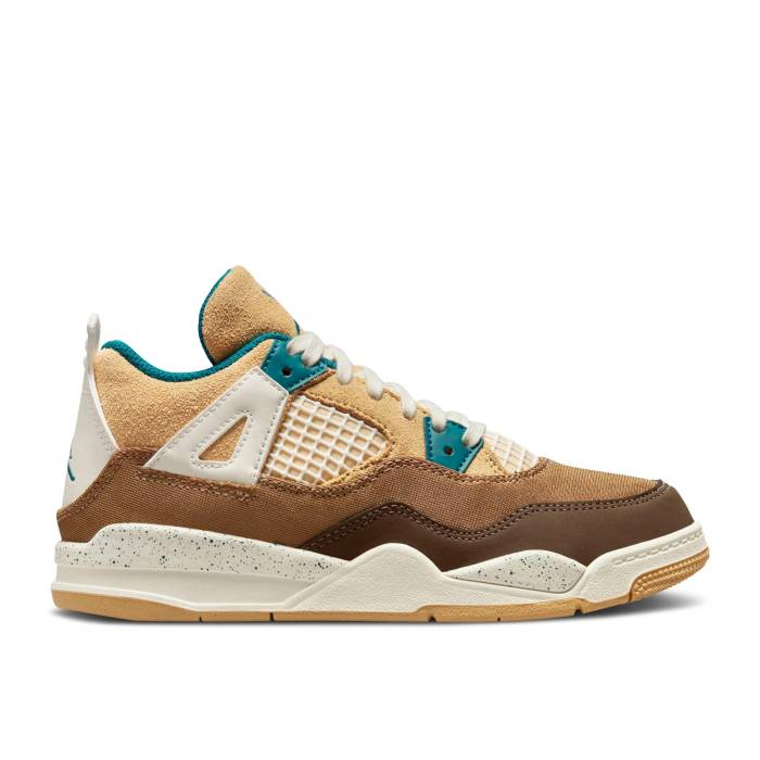 ナイキ エアジョーダン Air Jordan 【 Jordan 4 Retro Ps Cacao Wow Youth Cacao Wow/Geode Teal/Ale Brown/Twine/Sail/Luminous Green 】 レトロ ジュニア キッズ 茶色 ブラウン green 緑・グリーン