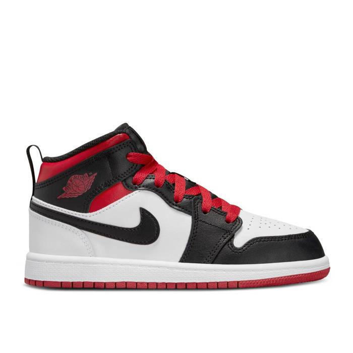 ナイキ エアジョーダン Air Jordan 【 Jordan 1 Mid Ps \u0027Gym Red Black Toe\u0027 Youth White/Black/Gym Red 】 ミッド Red 赤・赤いこと 黒いこと 黒いこと 御坊っちゃん キッズ 白いこと 白いこと 黒いこと 黒いこと Red 赤・赤いこと