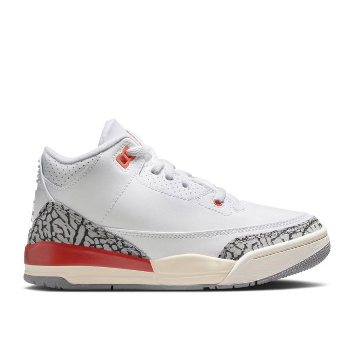ナイキ エアジョーダン Air Jordan 【 Jordan 3 Retro Ps \u0027Georgia Peach\u0027 Youth White/Cosmic Clay/Sail/Cement Grey/Anthracite 】 レトロ 御坊っちゃん キッズ 白いこと 白いこと 薄墨色・シメント 薄墨色 薄墨色