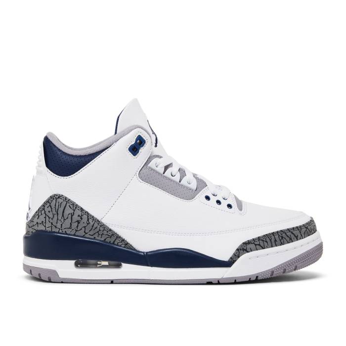 ナイキ エアジョーダン Air Jordan 【 Jordan 3 Retro \u0027Midnight Navy\u0027 Men White/Midnight Navy/Cement Grey/Black 】 レトロ メンズ 白いこと 白いこと 紺色 米国海軍 薄墨色・シメント 薄墨色 薄墨色 黒いこと 黒いこと