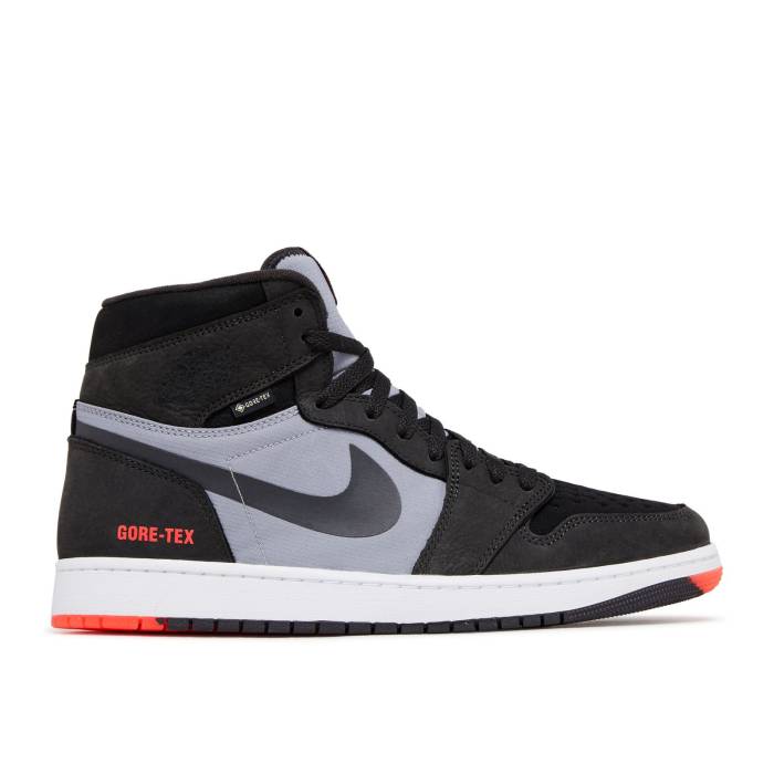 ナイキ エアジョーダン Air Jordan 【 Jordan 1 High Element Gore-Tex \u0027Black Infrared\u0027 Men Cement Grey/Dark Charcoal/Black/Infrared 23/White 】 ご機嫌 化学元素 ゴアテックス メンズ 薄墨色・シメント 薄墨色 薄墨色 白墨 メンズ靴-靴