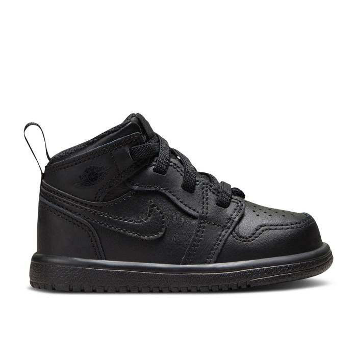 ナイキ エアジョーダン Air Jordan 【 Jordan 1 Mid Alt Td \u0027Triple Black\u0027 Infant Black/Black/Black 】 ミッド もの言う花 黒いこと 黒いこと