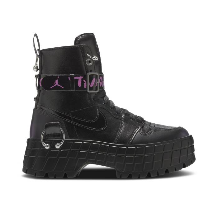 ナイキ エアジョーダン Air Jordan 【 Wmns Jordan 1 High Brooklyn \u0027No Gravity\u0027 Women Black/Global Purple/Black 】 御機嫌 ブルックリン レディース 黒いこと 黒いこと Purple 紫・パープル