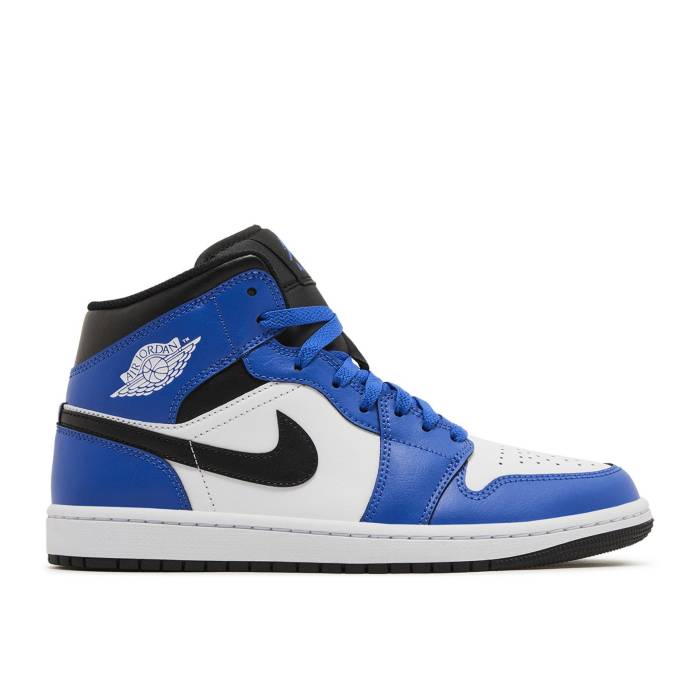 ナイキ エアジョーダン Air Jordan 【 Jordan 1 Mid \u0027Game Royal\u0027 Men Game Royal/Black/White 】 ミッド メンズ Game 取り組み 黒いこと 黒いこと 白いこと 白いこと