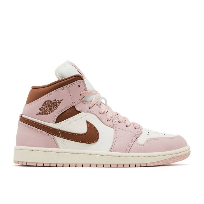 ナイキ　エアジョーダン Air Jordan 【 Wmns Jordan 1 Mid 'Neapolitan' Women Pink Oxford/Sail/Archaeo Brown 】 ミッド レディース pink ピンク オックスフォード 茶色 ブラウン