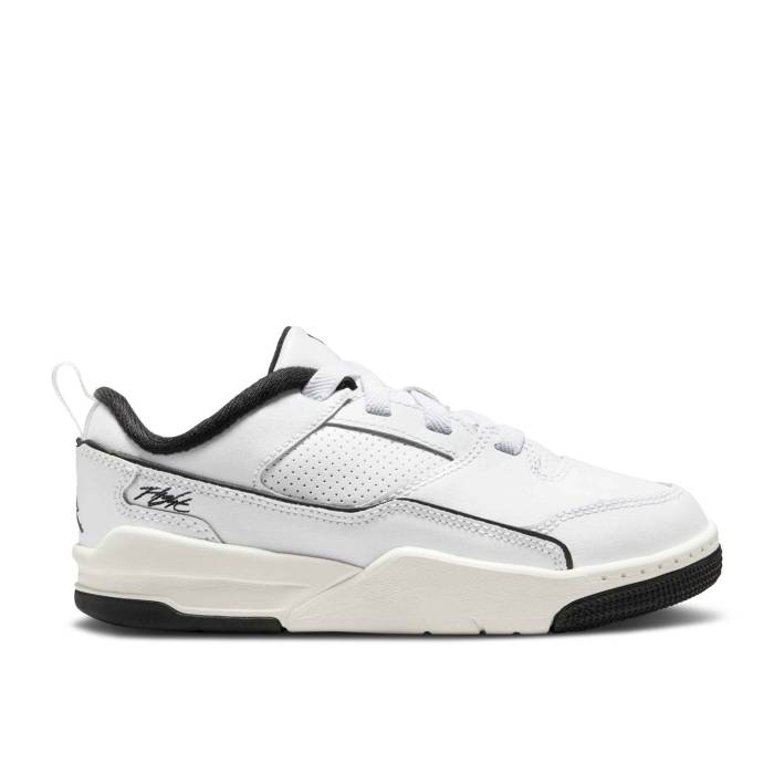 ナイキ エアジョーダン Air Jordan 【 Jordan Flight Court Ps \u0027White Black\u0027 Youth White/Sail/Black 】 Flight 飛行 厚地の外套 御坊っちゃん キッズ 白いこと 白いこと 黒いこと 黒いこと