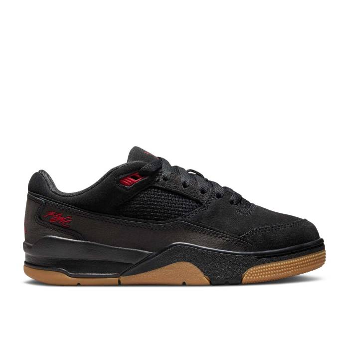 ナイキ エアジョーダン Air Jordan 【 Jordan Flight Court ガウス \u0027Black Red Gum\u0027 Youth Black/Gum Medium Brown/Varsity Red 】 Flight 飛行 厚地の外套 Red 赤・赤いこと 御坊っちゃん キッズ 黒いこと 黒いこと 赤銅色 赤銅色 Red 赤