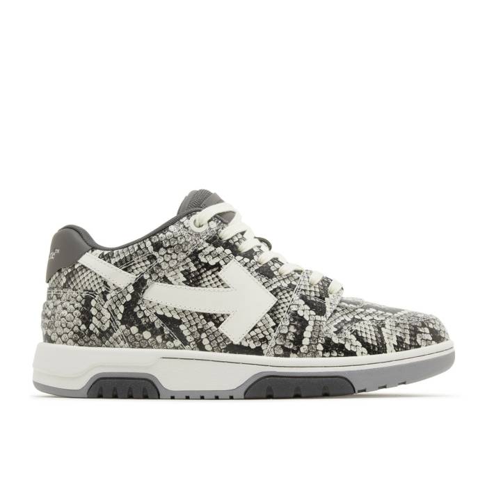 オフホワイト Off-White 【 Out Of Office Python Embossed Men Dark Grey 】 メンズ 灰色 グレー