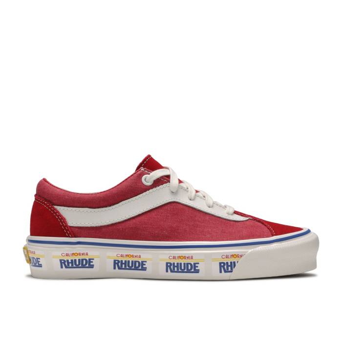 ヴァンズ Vans 【 Rhude X Bold ニッケル \u0027California Plate - Red\u0027 Men Red/White 】 メンズ Red 赤・赤いこと 白いこと 白いこと