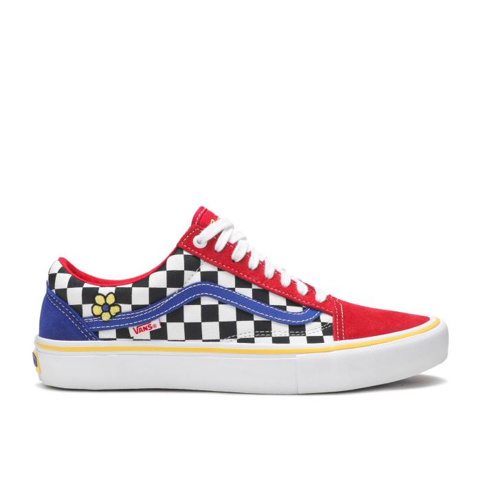 ヴァンズ Vans 【 Brighton Zeuner X Old Skool Pro \u0027Red Checker Blue\u0027 Men Red/Checker/Blue 】 労働者階級 メンズ Red 赤・赤いこと 青碧 青色 メンズ靴-スニーカー-靴