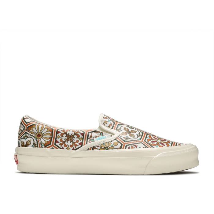 ヴァンズ Vans 【 Kith X Classic Slip-On 'Brown Moroccan Pattern' Men Marshmallow 】 クラシック slip-on スリッポン メンズ|スニケス
