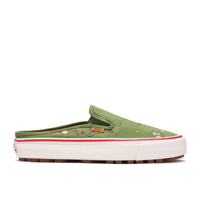 ヴァンズ Vans 【 Lqqk Studios X Og Mule Lx \u0027Circle V - Splatter Green\u0027 Men Splatter Green/True White 】 メンズ green 緑・緑であること 白いこと 白いこと