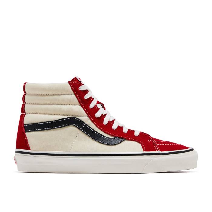 ヴァンズ Vans 【 Sk8-Hi 38 Dx \u0027Anaheim Factory - White Red\u0027 Men Og Red/Og White/Og Black 】 滑るご機嫌 製造所 白いこと 白いこと メンズ Red 赤・赤いこと 白いこと 白いこと 黒いこと 黒いこと
