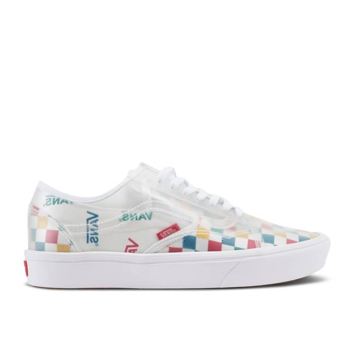 ヴァンズ Vans 【 Comfycush Slip-Skool ' Block - Multi Checkerboard' Men Multi-Color 】 メンズ