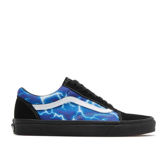 ヴァンズ Vans 【 Old Skool \u0027Lightning - Blue\u0027 Men Black/Blue 】 メンズ 黒いこと 黒いこと 青味 青み