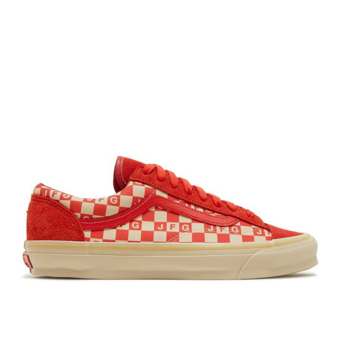 ヴァンズ Vans 【 Joe Freshgoods X Og Style 36 Lx \u0027Honeymoon Stage - Red\u0027 Men Red/Marshmallow 】 メンズ Red 赤・赤いこと